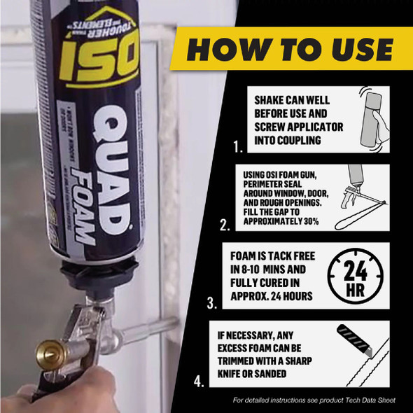 OSI Quad 21.1 Oz. Window & Door Foam Sealant 1866185 278096