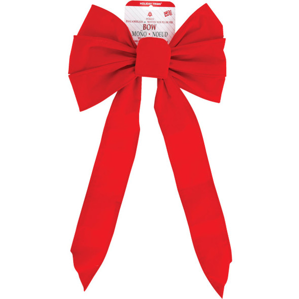 Holiday Trims 7lp Red Vlvt Wire Bow 6905DOZ Pack of 12 900003