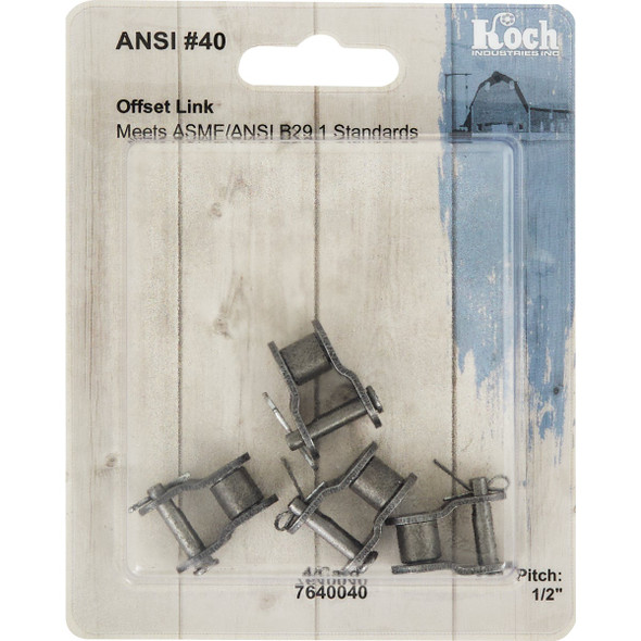 Koch #40 Offset Roller Chain Link (4-Pack)