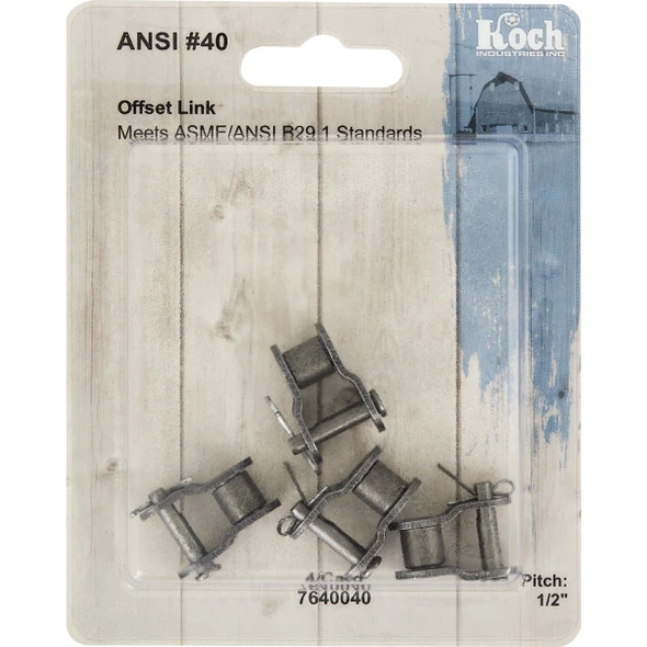 Koch #40 Offset Roller Chain Link (4-Pack) 7640040 755524