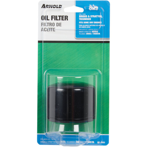 Arnold Oil Filter for Briggs & Stratton and Tecumseh OHV Engines Arnold Oil Filter for Briggs & Stratton and Tecumseh OHV Engines