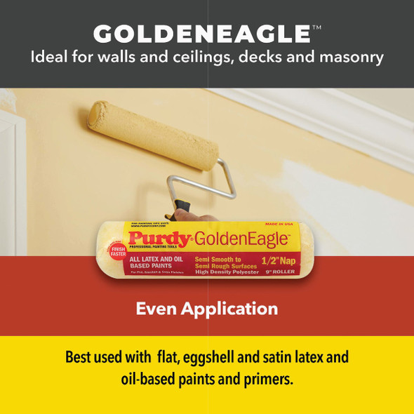 Purdy Golden Eagle 9 In. x 1 In. Knit Fabric Roller Cover 144608095 778581