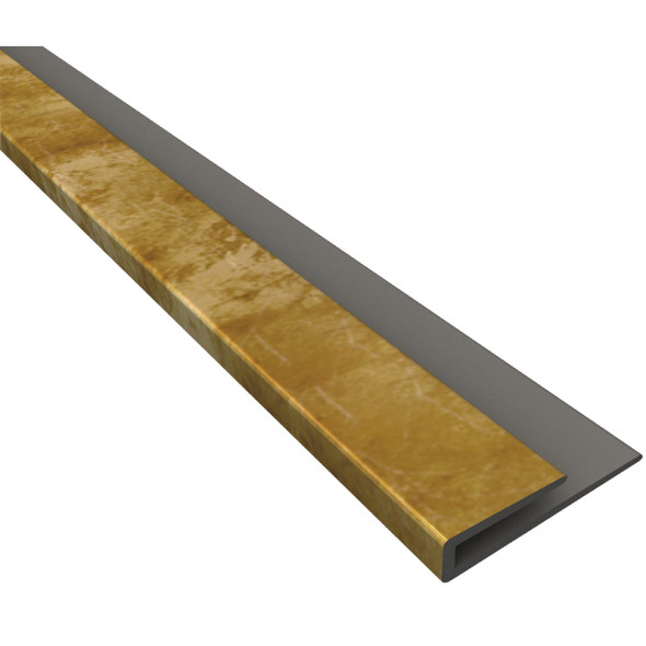 Fasade 18 In. Thermoplastic J-Edge Backsplash Trim, Bermuda Bronze Pack of 5