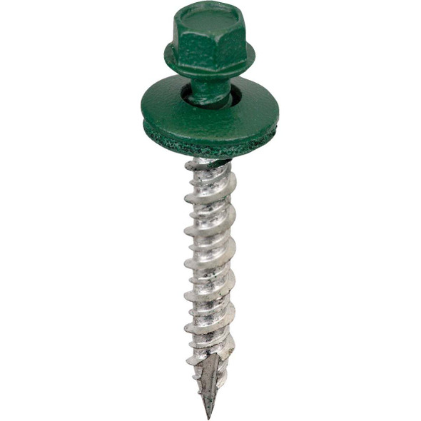 Acorn International 1-1/2 In. Washered Green Metal To Wood Screw (250 Ct.)