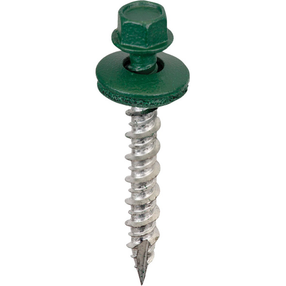 Acorn International 1-1/2 In. Washered Green Metal To Wood Screw (250-Count)