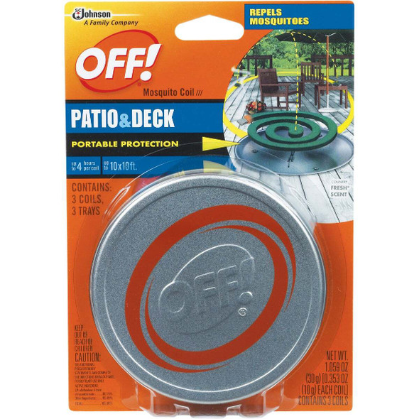 OFF! 4 Hr. Patio & Deck Mosquito Repellent Coil (3-Pack) 73079