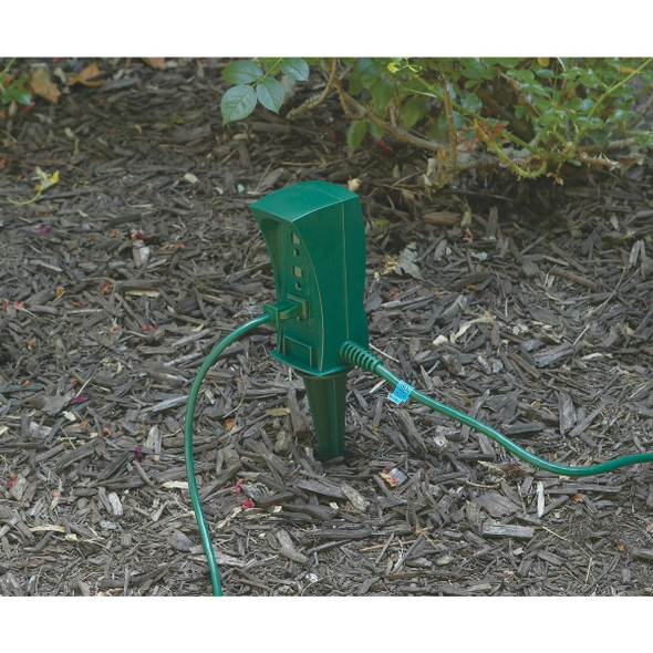 Do it 3-Outlet 13A Outdoor Power Stake with 6 Ft. Cord