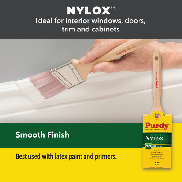 Purdy Nylox Dale 1-1-2 In. Angular Trim Soft Paint Brush 144080215 778359