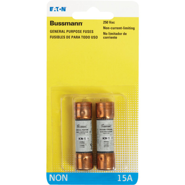 Bussmann 15A NON Cartridge General Purpose Cartridge Fuse (2-Pack) BP-NON-15 500930