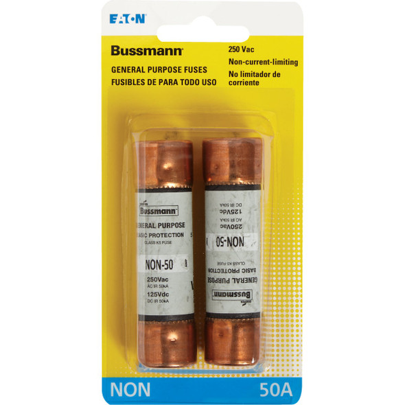 Bussmann 50A NON Cartridge General Purpose Cartridge Fuse (2-Pack) BP-NON-50 500935