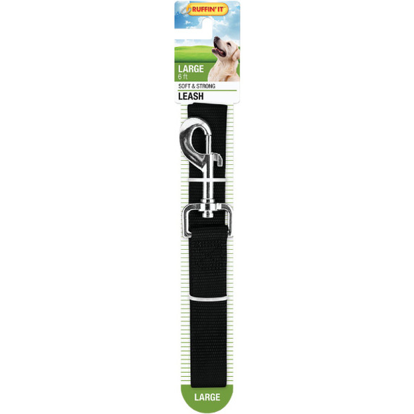 Lupine 1 In. x 6 Ft. Black Dog Leash