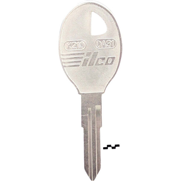 ILCO Nissan Nickel Plated Automotive Key, DA31 / X210 (10-Pack) IAF01327001