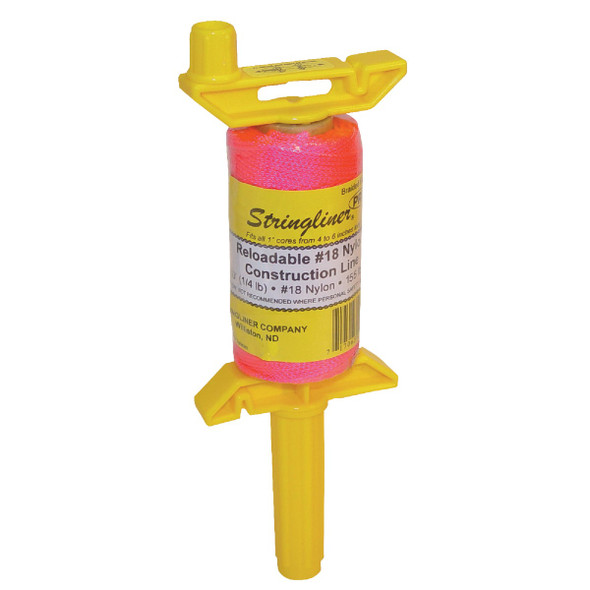 Stringliner PRO 250 Ft. Fluorescent Pink Braided Nylon Mason Line Reel 25162