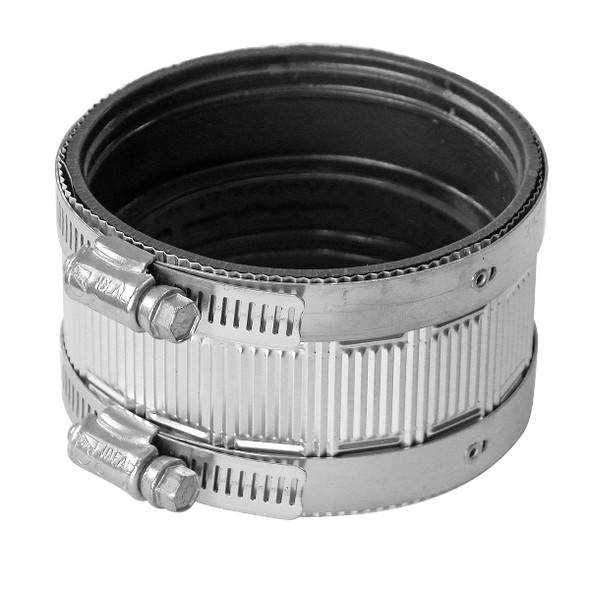 Black Swan 3 In. Neoprene No-Hub Coupling with Stainless Steel Clamps 21130