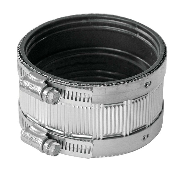 Black Swan 3 In. Neoprene No-Hub Coupling with Stainless Steel Clamps 21130