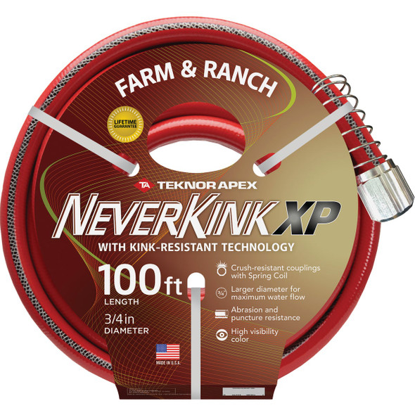 Teknor Apex NeverKink XP 3/4 In. Dia. x 100 Ft. Farm & Ranch Hose 9846-100