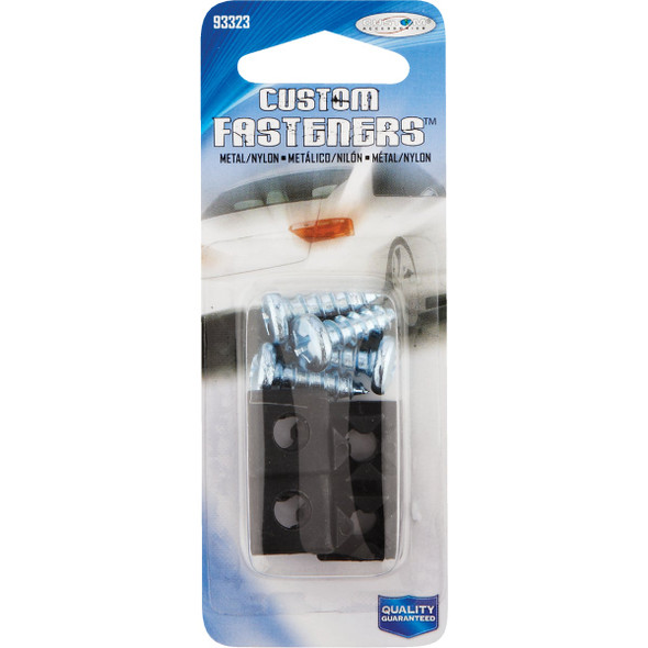 Custom Accessories Black Metal License Plate Fastener 93323 571008