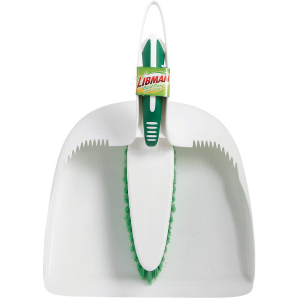 Libman White Plastic Dust Pan & Brush Set 95 600268