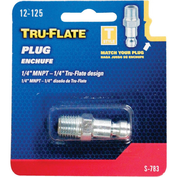 Tru-Flate 1-4 In. MNPT T-Style Steel Plug 12-125 583448