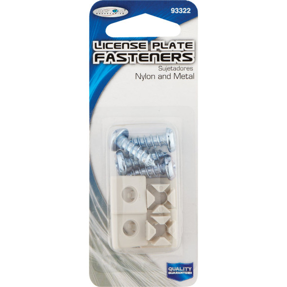 Custom Accessories White License Plate Fasteners Custom Accessories White License Plate Fasteners