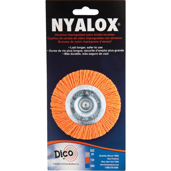 Dico Nyalox 3 In. Orange medium Drill-Mounted Brush