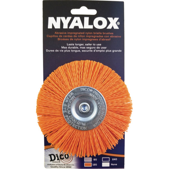 Dico Nyalox 4 In. Orange med Drill- Brush Dico Nyalox 4 In. Orange med Drill- Brush