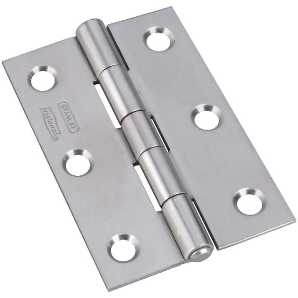 National Hardware 3 In. Stainless Steel Narrow Tight-Pin Hinge (2-Pack) N348-995