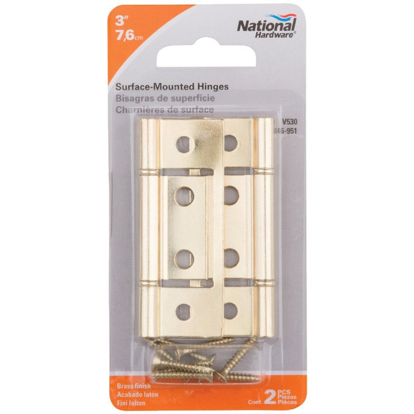 National Hardware 3 In. Non-Mortise Panel Hinge (2 Count) N146-951 242403