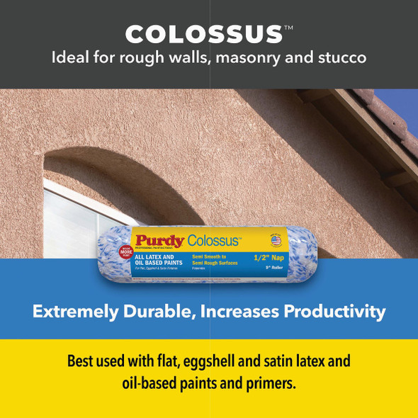 Purdy Colossus 9 In. x 1-2 In. Woven Fabric Roller Cover 144630093 770121