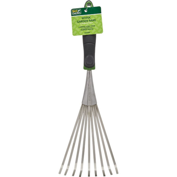 Best Garden 7 In. Steel Fan Hand Whisk Garden Rake (6-Tine) GT-965RS 700092