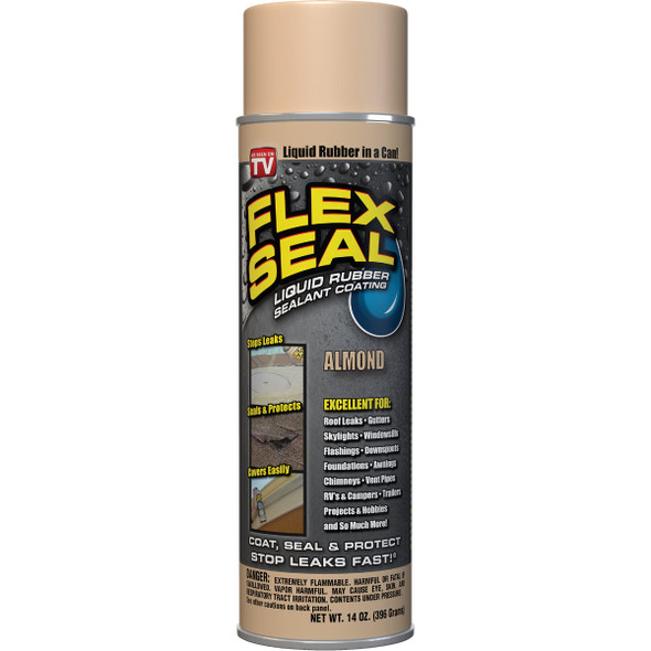 FLEX SEAL 14 Oz. Spray Rubber Sealant, Almond FSTANR20