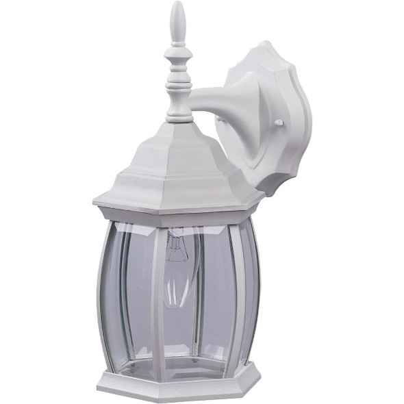 Home Impressions White Incandescent Type A or B Outdoor Wall Light Fixture (2-Pack) Home Impressions White Incandescent Type A or B Outdoor Wall Light Fixture (2-Pack)