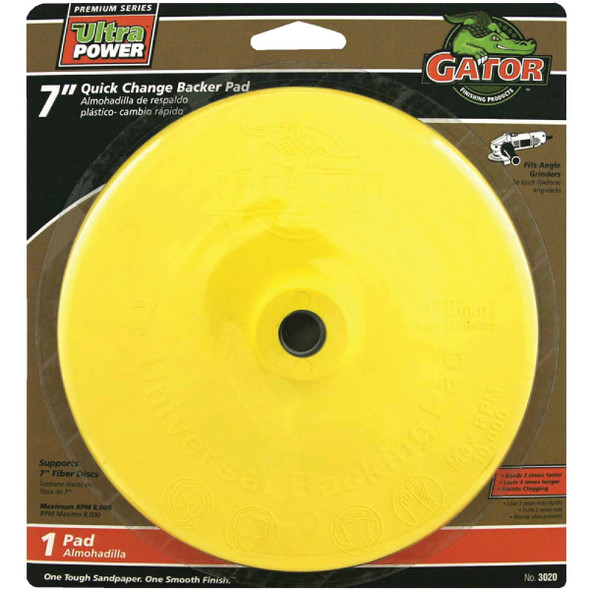 Gator Blade Quick Change 7 In. Angle Grinder Backing Pad 3020