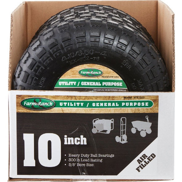 Farm & Ranch 10 In. 300 Lb. Weight Capacity Wheel And Tire Farm & Ranch 10 In. 300 Lb. Weight Capacity Wheel And Tire