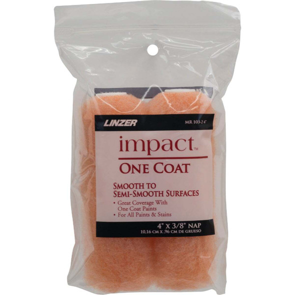 Linzer Inpact 4 In. x 3/8 In. Knit Roller Cover (2-Pack) MR 103-2 0400