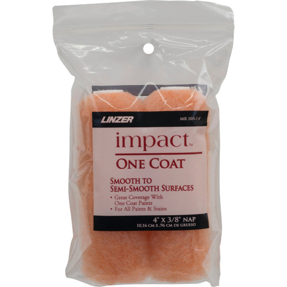 Linzer Inpact 4 In. x 3/8 In. Knit Roller Cover (2-Pack) MR 103-2 0400