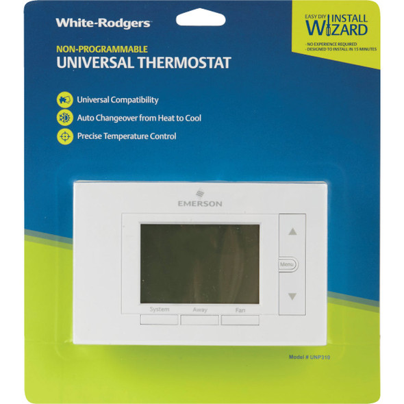 White Rodgers Universal Non-Programmable White Digital Thermostat UNP310 400778