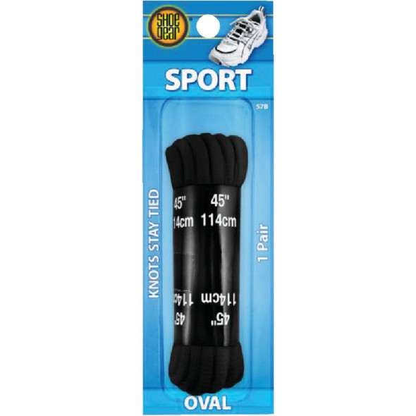Shoe Gear Athletic Oval 45 In. Athletic Laces 57B Pack of 3