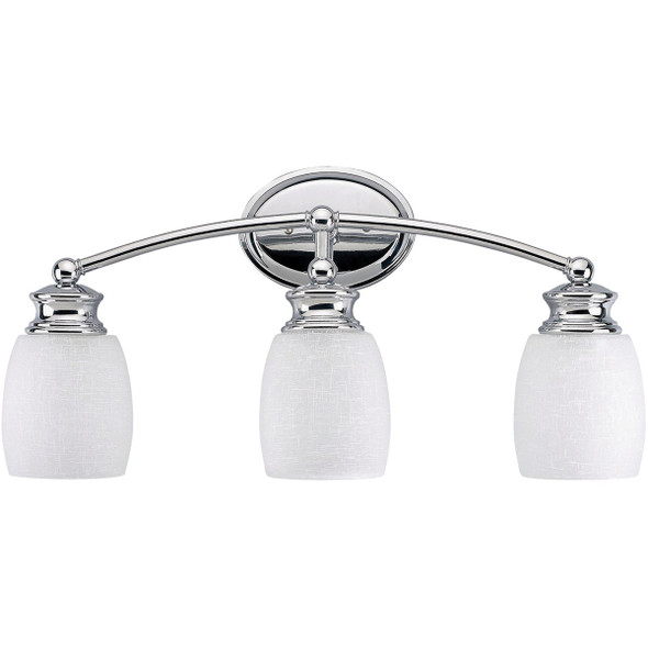 Home Impressions Palms 3-Bulb Chrome Vanity Bath Light Bar IVL257A03CH