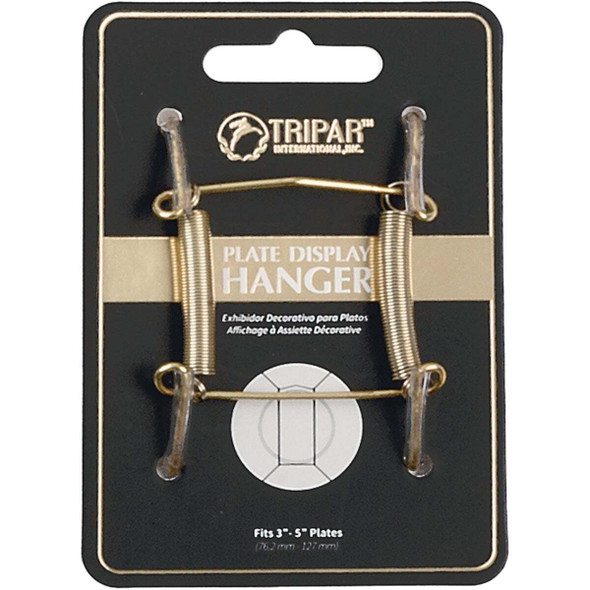 Tripar 3 In. to 5 In. Brass Wire Plate Hanger, 2 Lb. Weight Capacity 23-1303