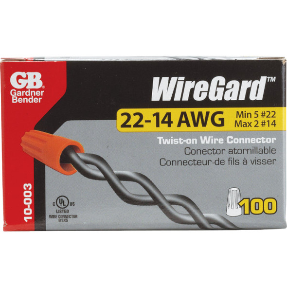 Gardner Bender WingGard Small Orange 22 AWG to 14 AWG Wire Connector (100-Pack) 10-003 510815