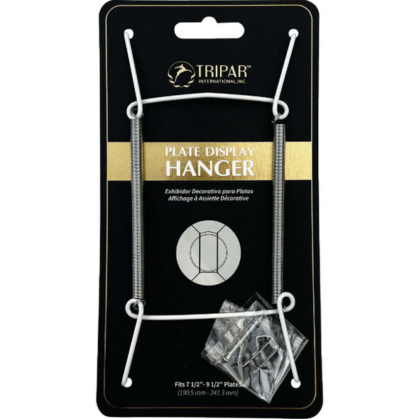 Tripar 7 In. to 9 In. White Vinyl Plate Hanger 32-1303