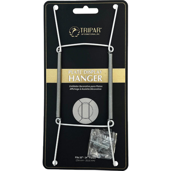 Tripar 10 In. to 14 In. White Vinyl Plate Hanger 32-1304