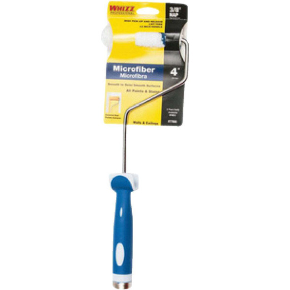 Whizz 4 In. x 3/8 In. Smooth To Semi-Smooth Paint Roller Cover & Frame 77600