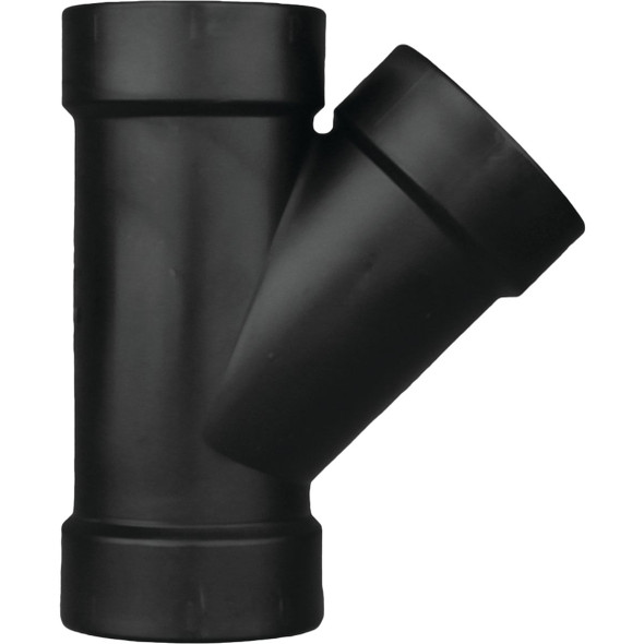 Charlotte Pipe 4 In. Hub x Hub x Hub ABS Wye ABS 00600  1200HA