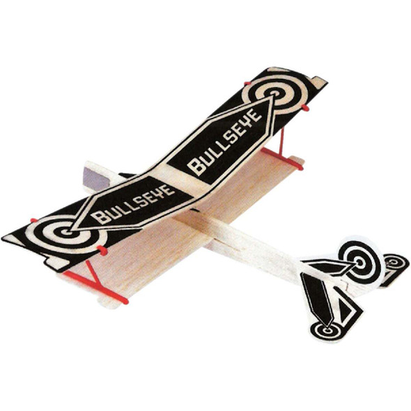 Paul K Guillow Bullseye Biplane 12 In. Balsa Wood Glider Plane 43 Pack of 24