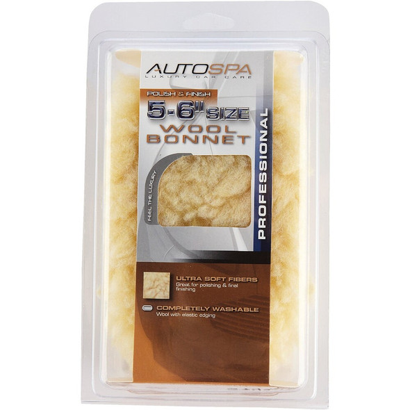 Auto Spa 5" To 6" Washable Wool Polishing Bonnet 40403AS 574373