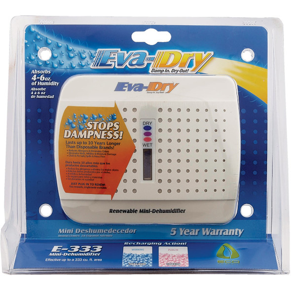 Eva-Dry 333 Cu. Ft. Coverage 20 to 30 Days Duration Renewable Mini Dehumidifier