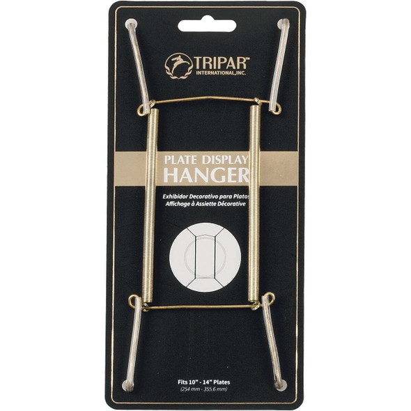Tripar 10 In. to 14 In. Brass Wire Plate Hanger, 2 Lb. Weight Capacity 23-1310