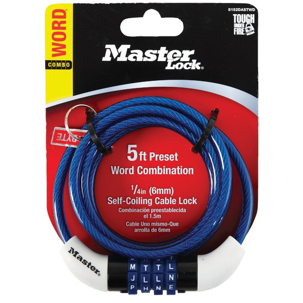 Master Lock 5 Ft. x 1-4 In. Preset Bicycle Lock 8152DASTWD 237951